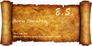 Born Sarolta névjegykártya